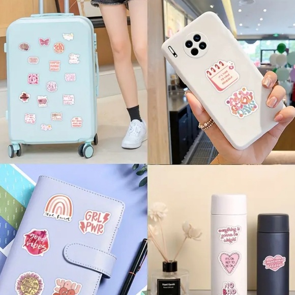 Set of 120 Motivational Quote Stickers in PINK - Picture 8 of 11